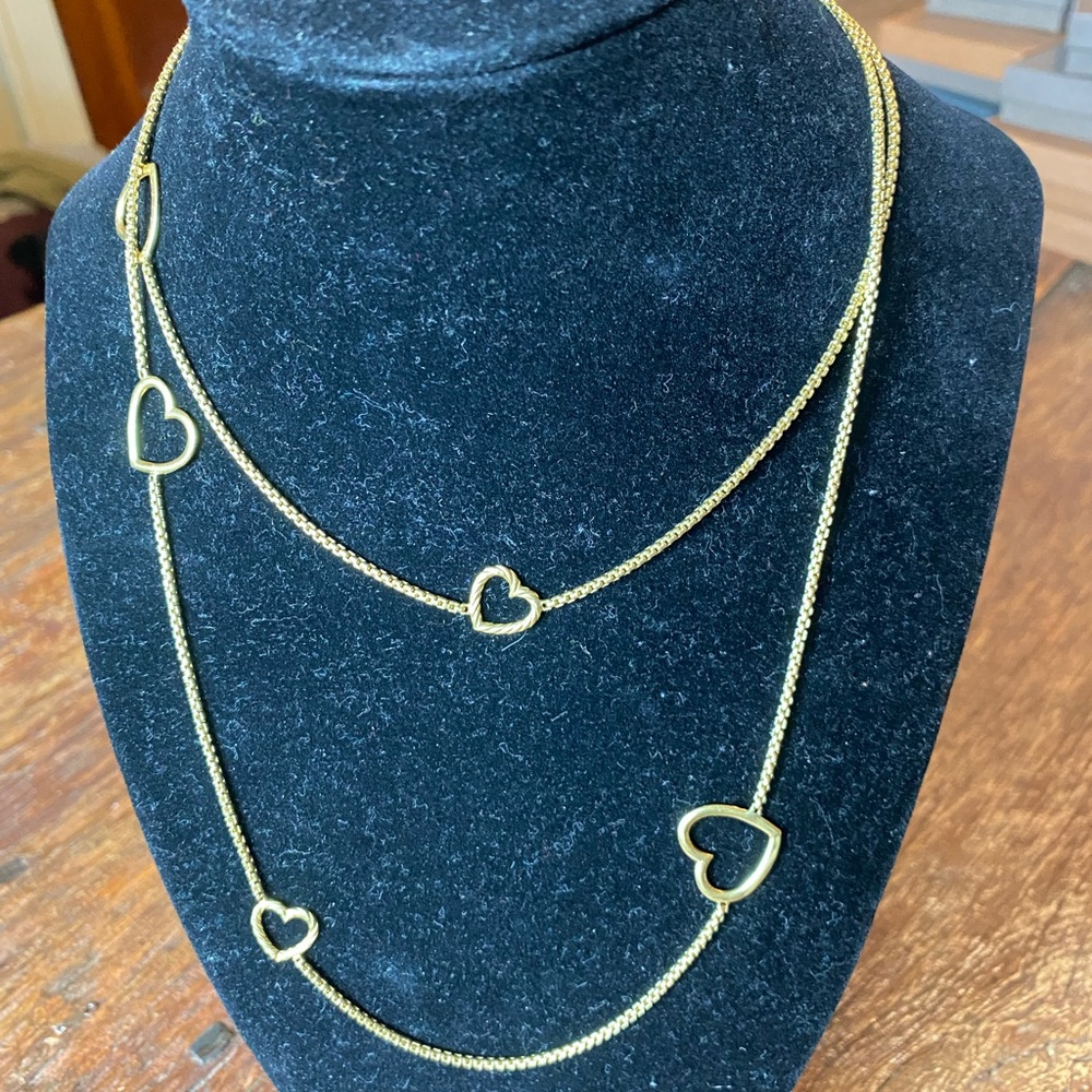✨SOLD✨ 
David Yurman 18k Gold Heart Station Necklace ( my price is FIRM ) - Picture 5 of 14